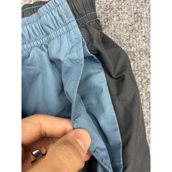 Nike Track Pants Womens Small Blue Black Wind Athletic Lined Elastic Waist - Picture 3 of 9